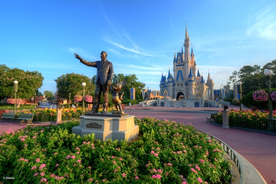 The Partners statue in front of Cinderella Castle