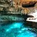 An underground river flows through a cave