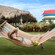 A woman lounging in a hammock at a tropical beach