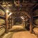 Barrels of rum aging in a cellar