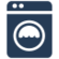 An icon of a front loading washing machine