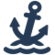 A Disney Cruise Line Port Adventures logo which is an illustration of an anchor