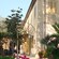 A garden in front of the Giacomo Puccini Villa entrance