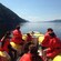 Guests on a boat ride through Cape Trinity