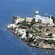 Water surrounds the small island of Alcatraz