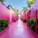 Paseo de Doña Blanca, a pedestrian street in Puerto Plata with monochromatic walls and pavement