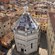 An aerial view of Pistoia, Italy including the San Giovanni in Corte Baptistery