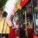 A Guest boarding a hop on hop off bus tour in Rotterdam