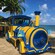 A small trolley train used for tours along the beach of Castries in Saint Lucia