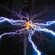 A vibrant Tesla coil creating high-frequency electrical currents