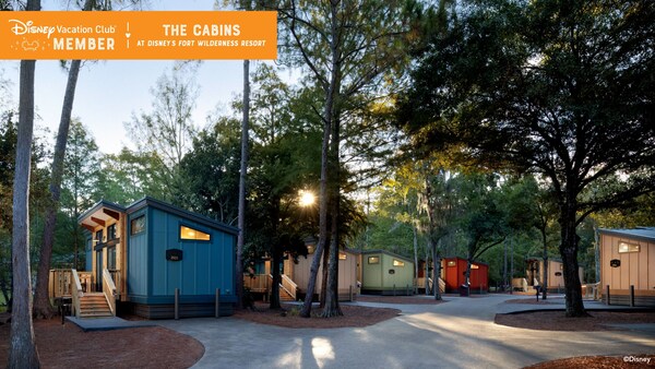 The Cabins at Disney’s Fort Wilderness Resort with text that reads ´Disney Vacation Club Member, The Cabins at Disney’s Fort Wilderness Resort´