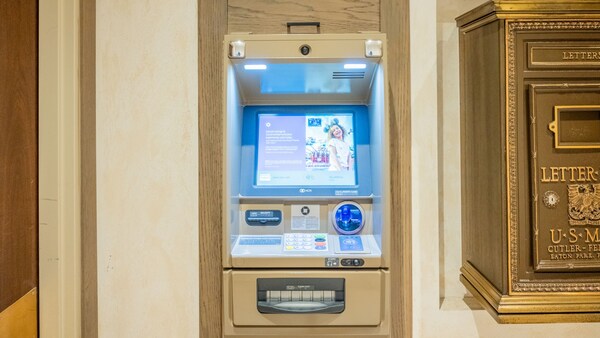 An ATM inside the lobby of Disney’s Coronado Springs Resort 