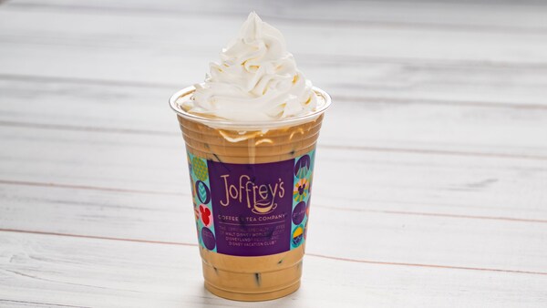 A Lavender Fields Latte from Joffrey’s Coffee & Tea Company at the Epcot International Flower & Garden Festival