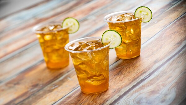 Three Garden Glimmer beverages from Yorkshire County Fish Shop at the Epcot International Flower & Garden Festival