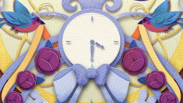 An illustration of clock displaying half past 4