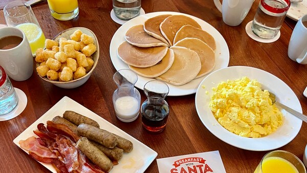 A table set for breakfast at Maria and Enzo’s Ristorante