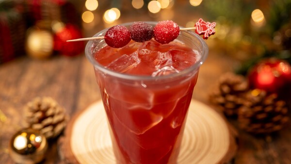 A Cranberry Paloma cocktail from the outdoor vending carts at Disney Springs