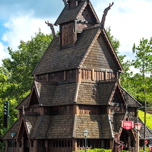 The Stave Church Gallery in the Norway pavilion at Epcot