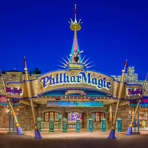 The entrance to Mickey’s Philhar Magic