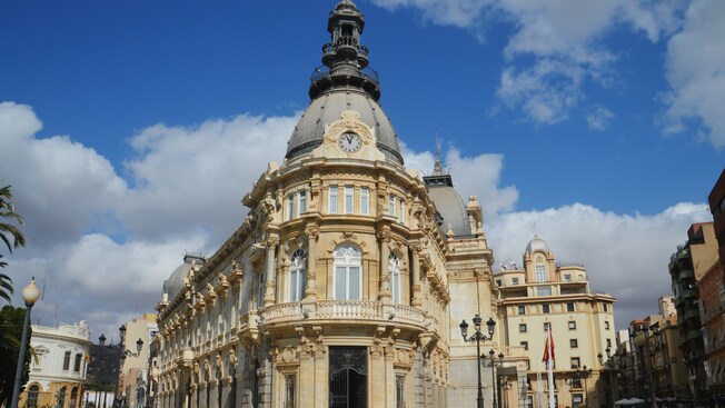 A multi story building constructed in the art noveau style