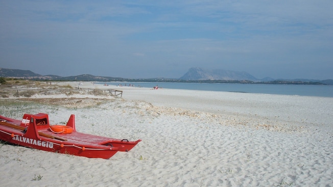A raft on an unspoiled beach with fine sand A raft on an unspoiled beach with fine sand