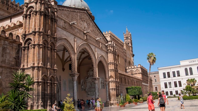 The Cathedral of Palermo in southern Sicily was built using multiple architectural styles.