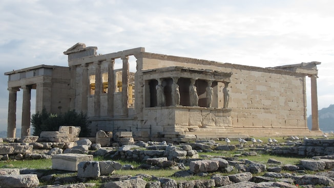 The ruins of an ancient Greek temple The ruins of an ancient Greek temple