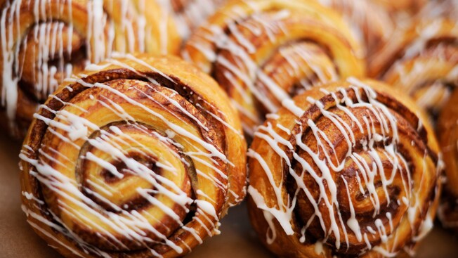 Cinnamon rolls with icing