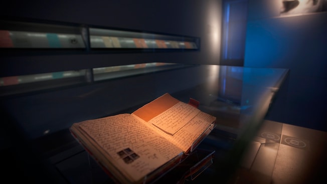 Anne Frank’s open diary on display under glass reveals the young girl’s handwriting Anne Frank’s open diary on display under glass reveals the young girl’s handwriting