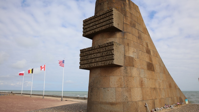 A monument built along a coastline A monument built along a coastline