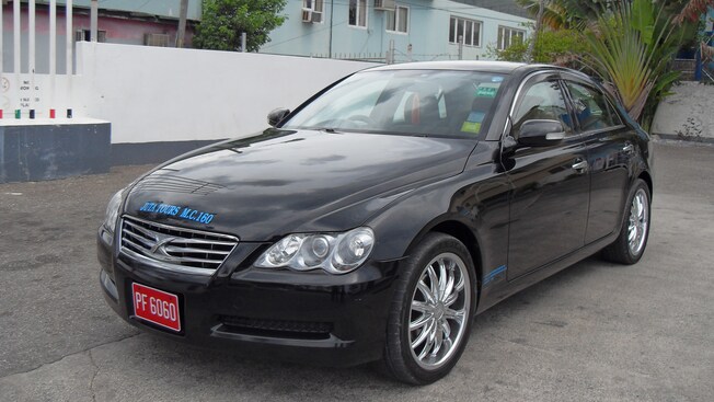 Front view of a late model, 4 door sedan