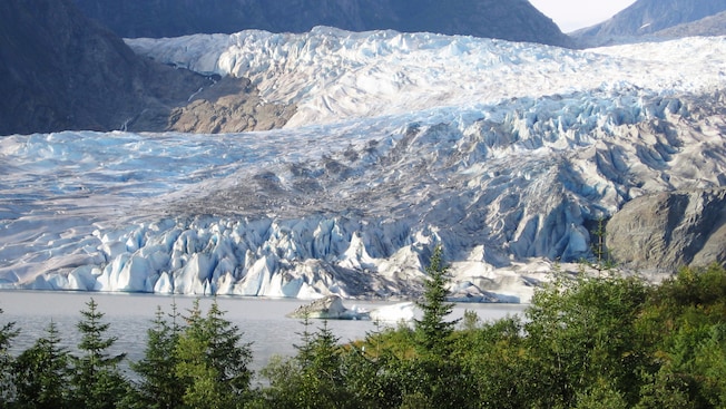 The base of Mendenhall Glacier The base of Mendenhall Glacier