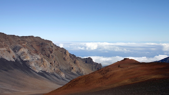 The rocky dirt terrain around Haleakala Crater The rocky dirt terrain around Haleakala Crater