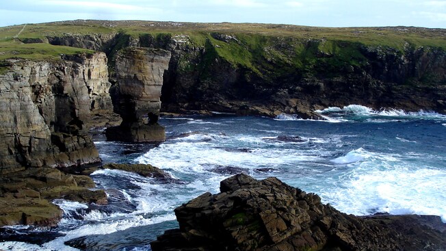 Dramatic coastal cliffs of Orkney
