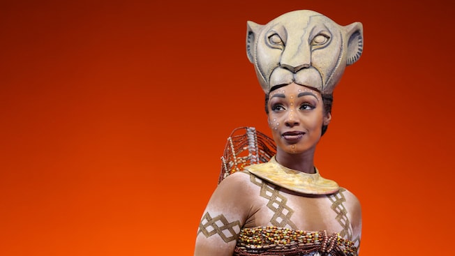 A performer wearing a Nala costume A performer wearing a Nala costume