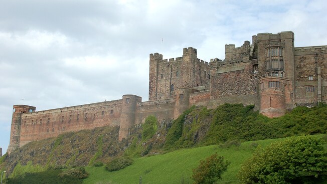 A castle perched on the edge of a precipice
