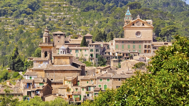 The mountain village of Valldemosa, in Mallorca, Spain The mountain village of Valldemosa, in Mallorca, Spain