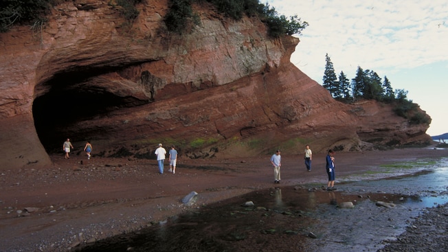 A small group of Guests entering and exiting the St. Martins Sea Caves A small group of Guests entering and exiting the St. Martins Sea Caves