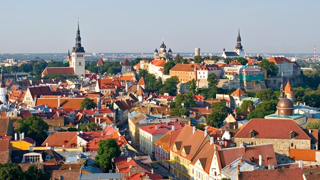 A histórica Cidade Antiga de Tallinn, na Estônia