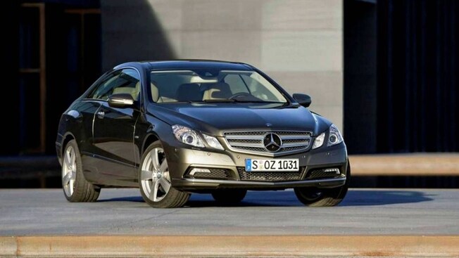 A modern Mercedes sedan facing the camera
