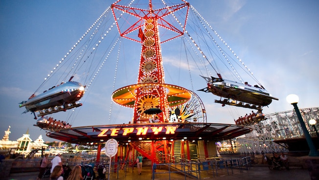 The Golden Zephyr ride at Disney California Adventure Park