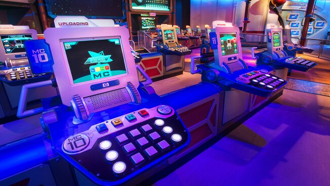 Mission: Space Race area of Advanced Training Lab with computer screens and controls