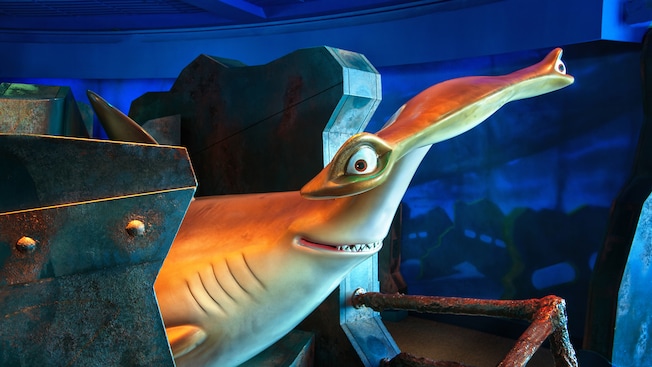 A statue of Anchor, the hammerhead shark from Disney•Pixar’s 'Finding Nemo'