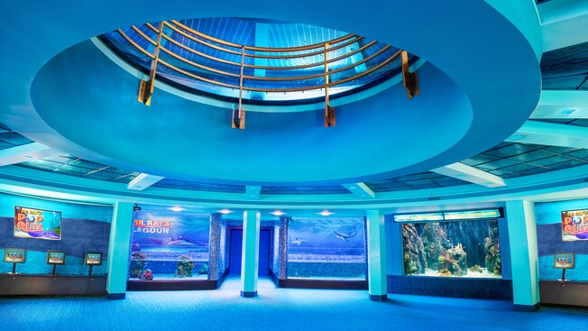 Mr. Ray's Lagoon and Mr. Ray's Pop Quiz inside The Seas with Nemo & Friends Pavilion
