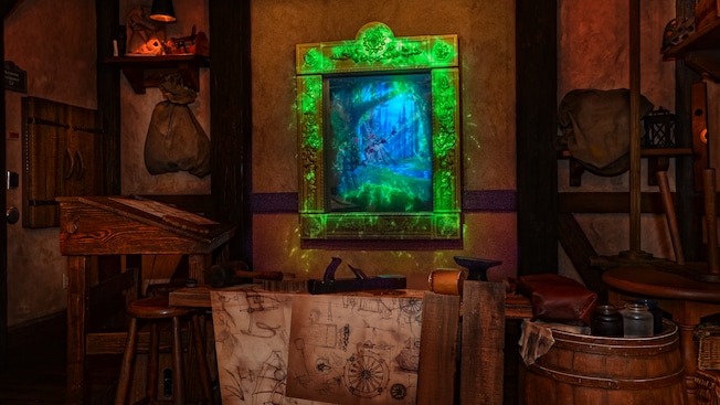 Belle's magical mirror at Enchanted Tales with Belle