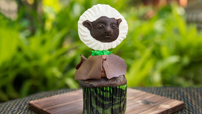 El cupcake Tití cabeza blanca tiene el rostro de un pequeño mono sudamericano, en peligro de extinción