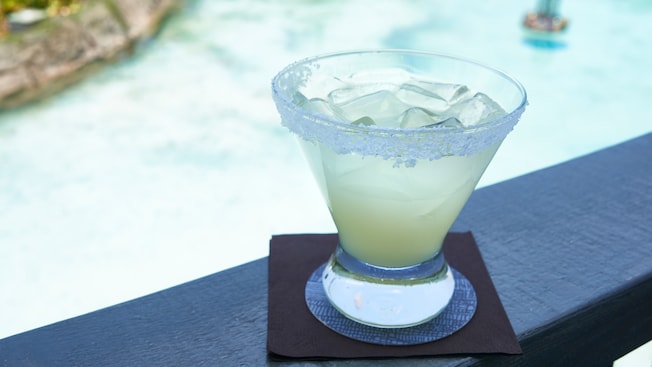 Margarita on the rocks with a salt rim