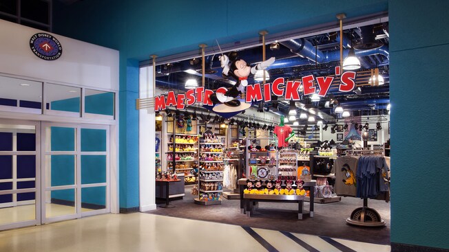 Entrada de la tienda Maestro Mickey's en Disney's All-Star Music Resort
