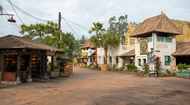 The exterior of Mariyas Souvenirs next to the Harambe Theatre