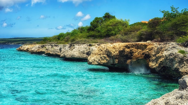 Seaside cliffs on the island of Bonaire Seaside cliffs on the island of Bonaire